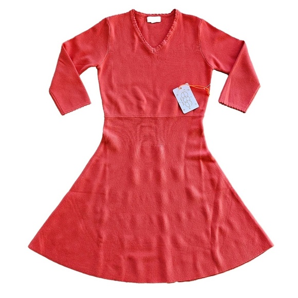 EGG New York Aubrey Sweater Girls Dress - Coral - Size 10Y NWT - Picture 1 of 5